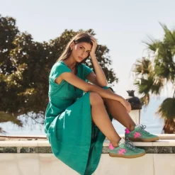 Women Another Trend Iconic Ii Gumsole Trainer - Green Pink