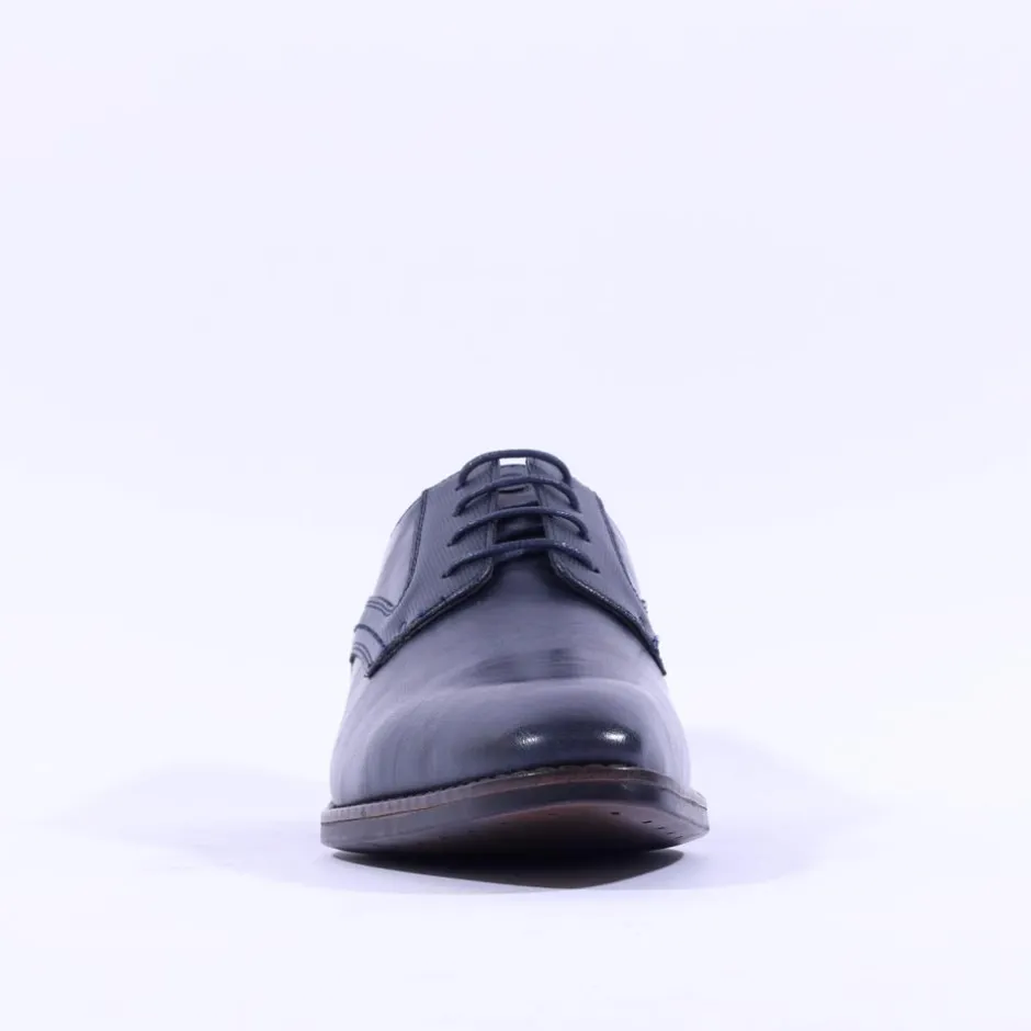 Brent Pope Irwell Laced Panel Heel Shoe - Navy