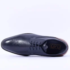 Brent Pope Irwell Laced Panel Heel Shoe - Navy