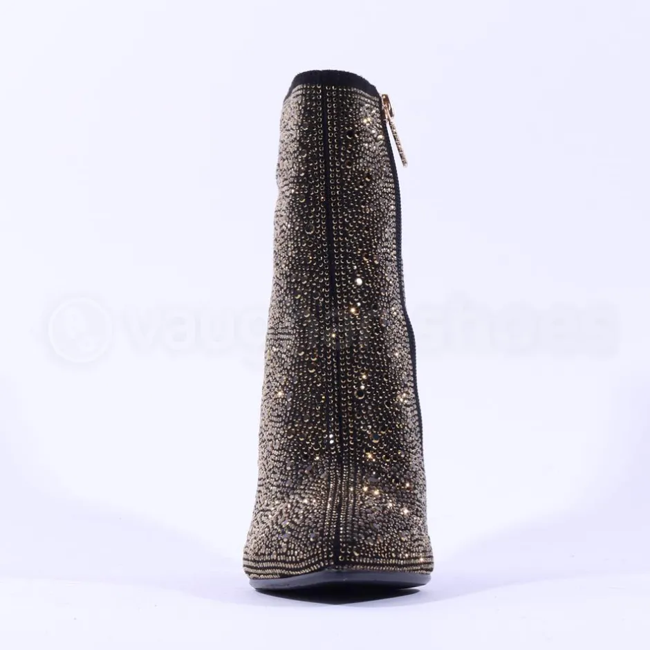 Women Una Healy It Had To Be You Heel Boot - Black Gold Sparkle