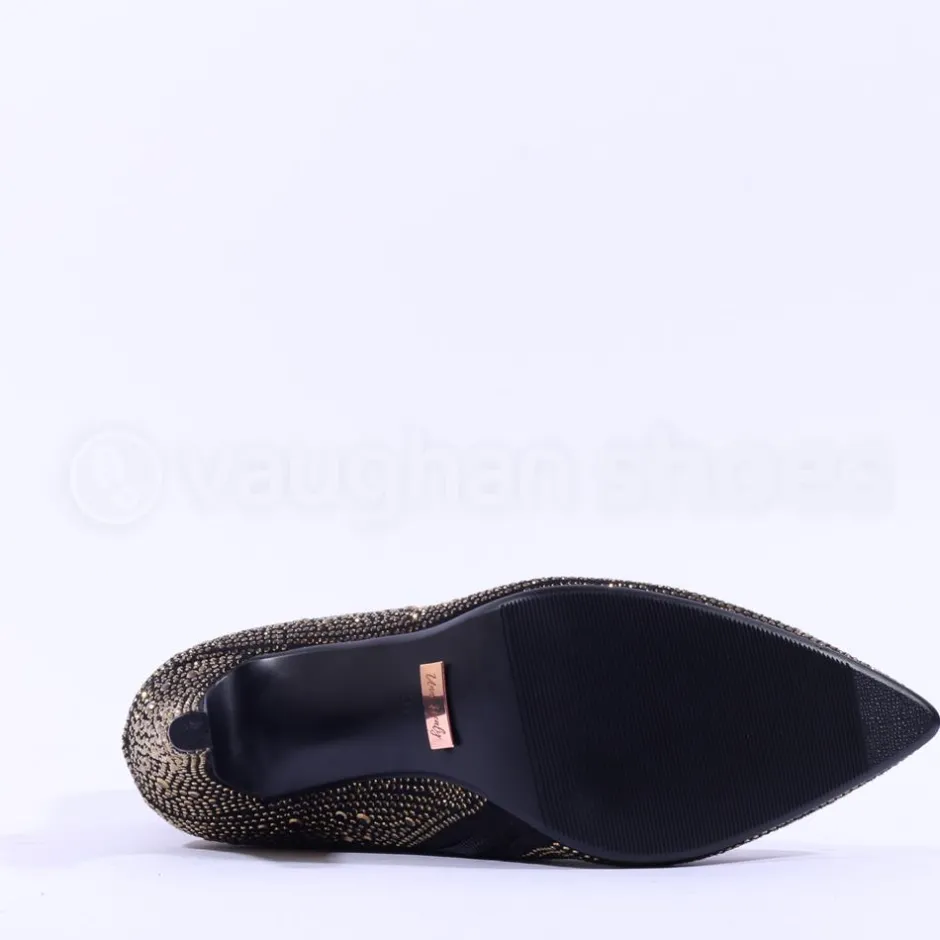 Women Una Healy It Had To Be You Heel Boot - Black Gold Sparkle