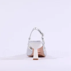 Women Una Healy Its Funky Pointed Slingback - Silver