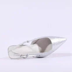 Women Una Healy Its Funky Pointed Slingback - Silver