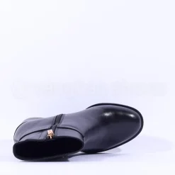 Women Tamaris Jacqie Blockheel Strap Ankleboot - Black Leather