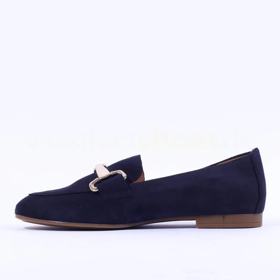 Women Gabor Jangle Slip On Buckle Loafer - Dark Navy