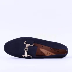 Women Gabor Jangle Slip On Buckle Loafer - Dark Navy