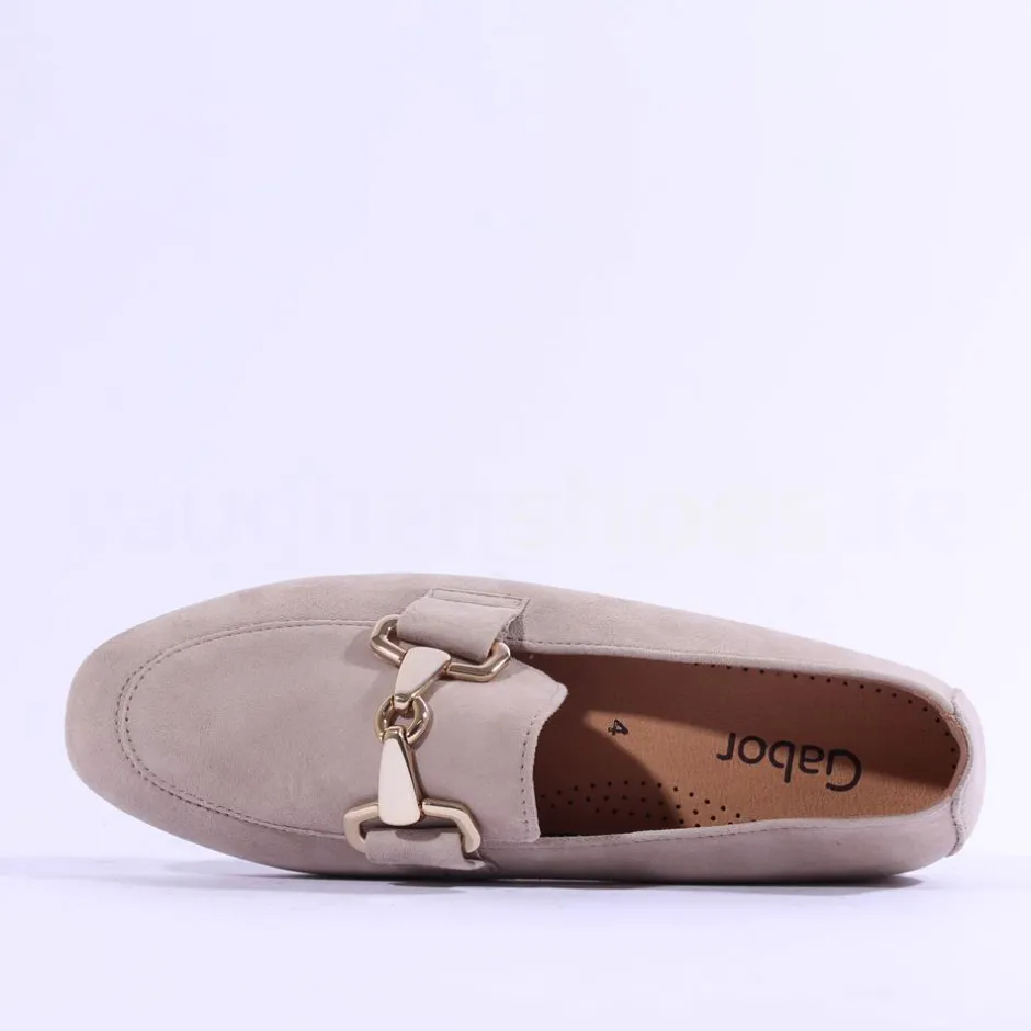 Women Gabor Jangle Slip On Buckle Loafer - Desert Suede