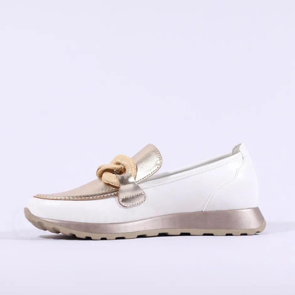 Women Tommy Bowe Ladies Javelet Link Slip On - White Gold