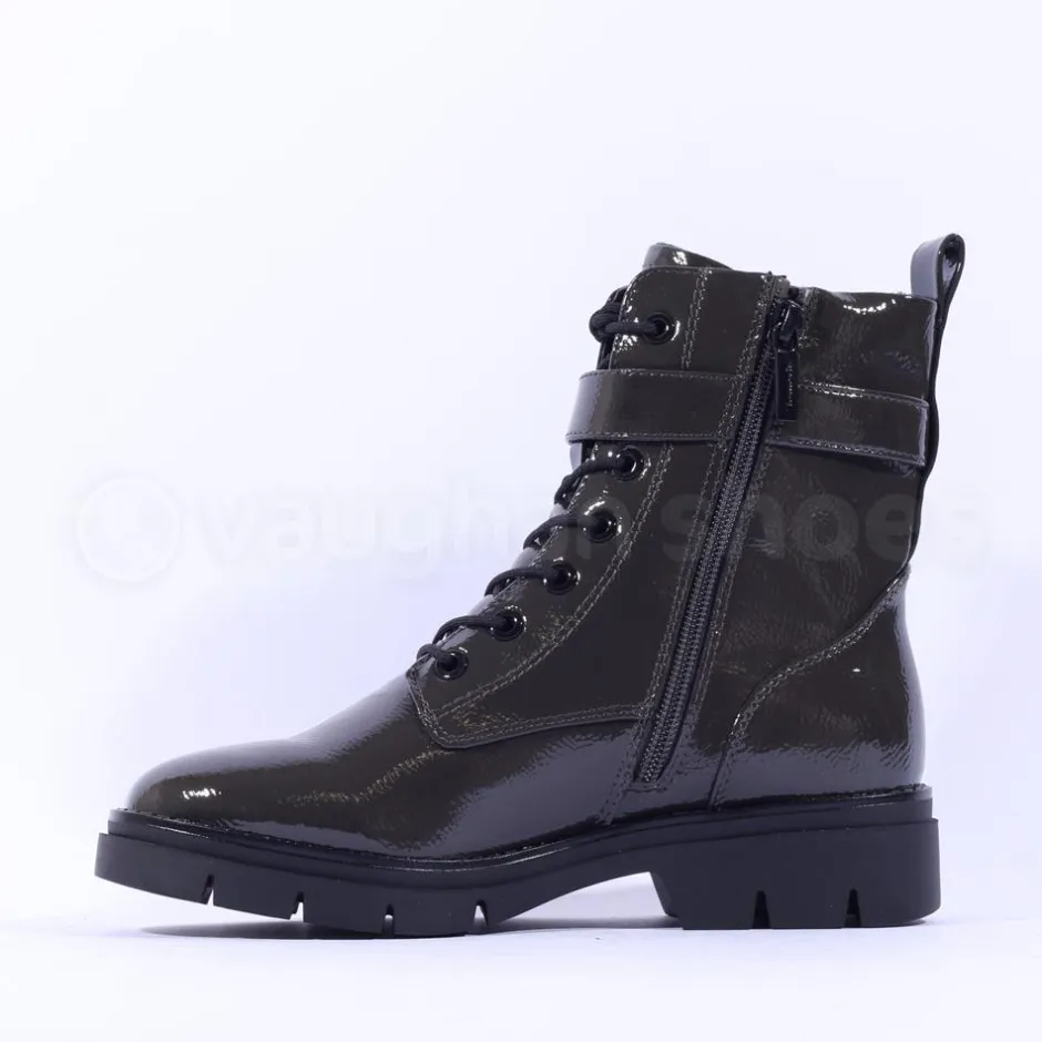 Women Tamaris Jutta Laced Strap Ankle Boot - Olive