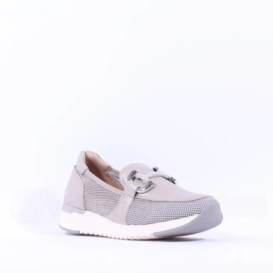 Women Caprice Kaia Mesh Slip On Link Shoe - Grey Combi