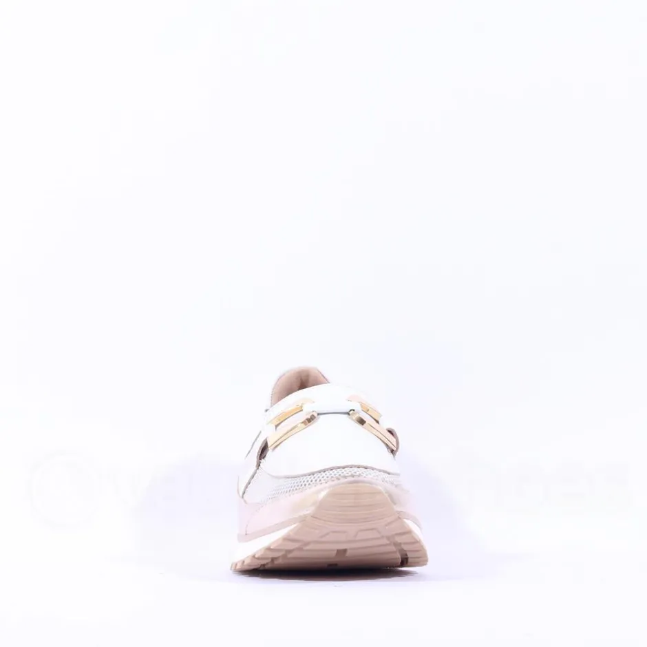 Women Caprice Kaia Slip On Mesh Link - White Gold