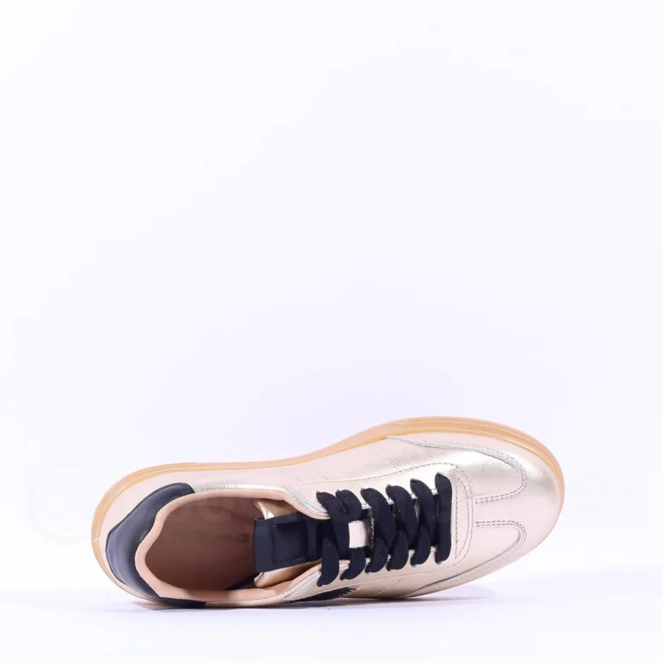 Women Tamaris Kaleo Gumsole Trainer - Light Gold