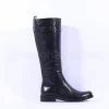 Women Caprice Kania Buckle Long Boot - Black Leather
