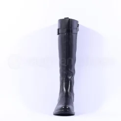 Women Caprice Kania Buckle Long Boot - Black Leather