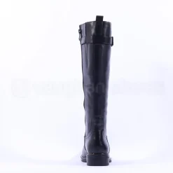 Women Caprice Kania Buckle Long Boot - Black Leather