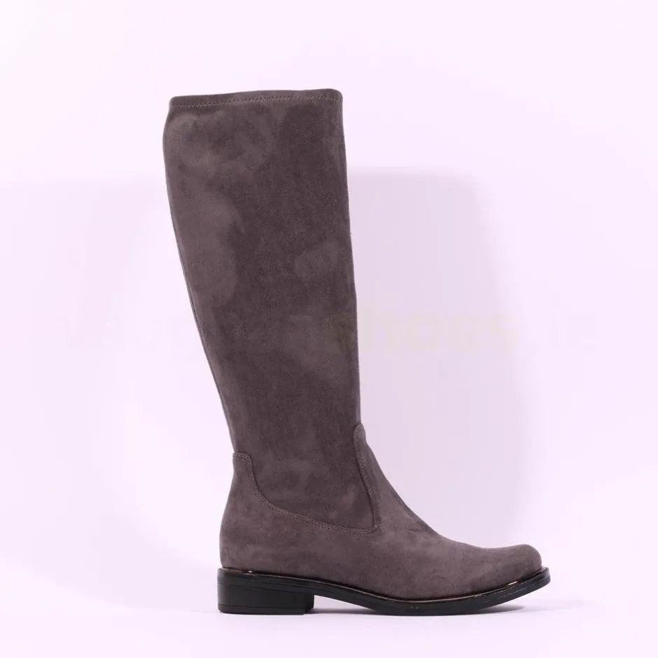 Women Caprice Kania Pull On Stretch Long Boot - Grey Stretch