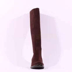 Women Caprice Kania Pull On Stretch Long Boot - Brown Stretch