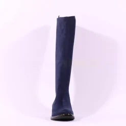 Women Caprice Kania Pull On Stretch Long Boot - Navy Stretch