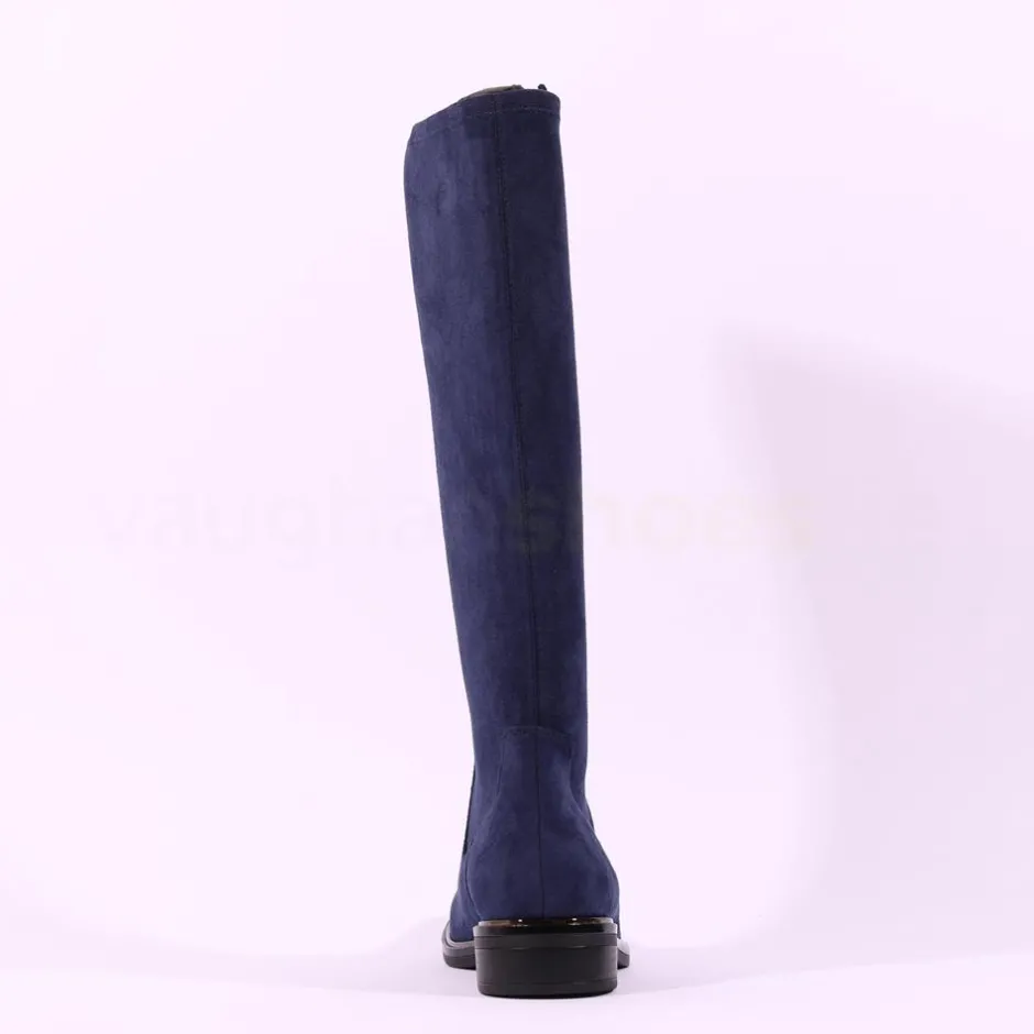 Women Caprice Kania Pull On Stretch Long Boot - Navy Stretch