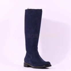 Women Caprice Kania Pull On Stretch Long Boot - Navy Stretch