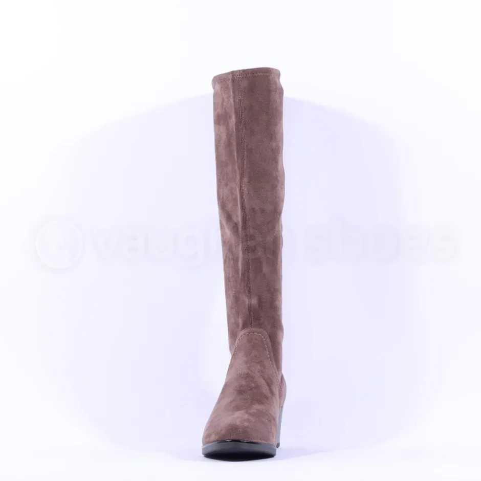 Women Caprice Kania Pullon Blockheel Long Boot - Cafe Stretch