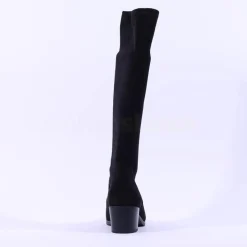 Women Caprice Kania Pullon Blockheel Long Boot - Black Stretch