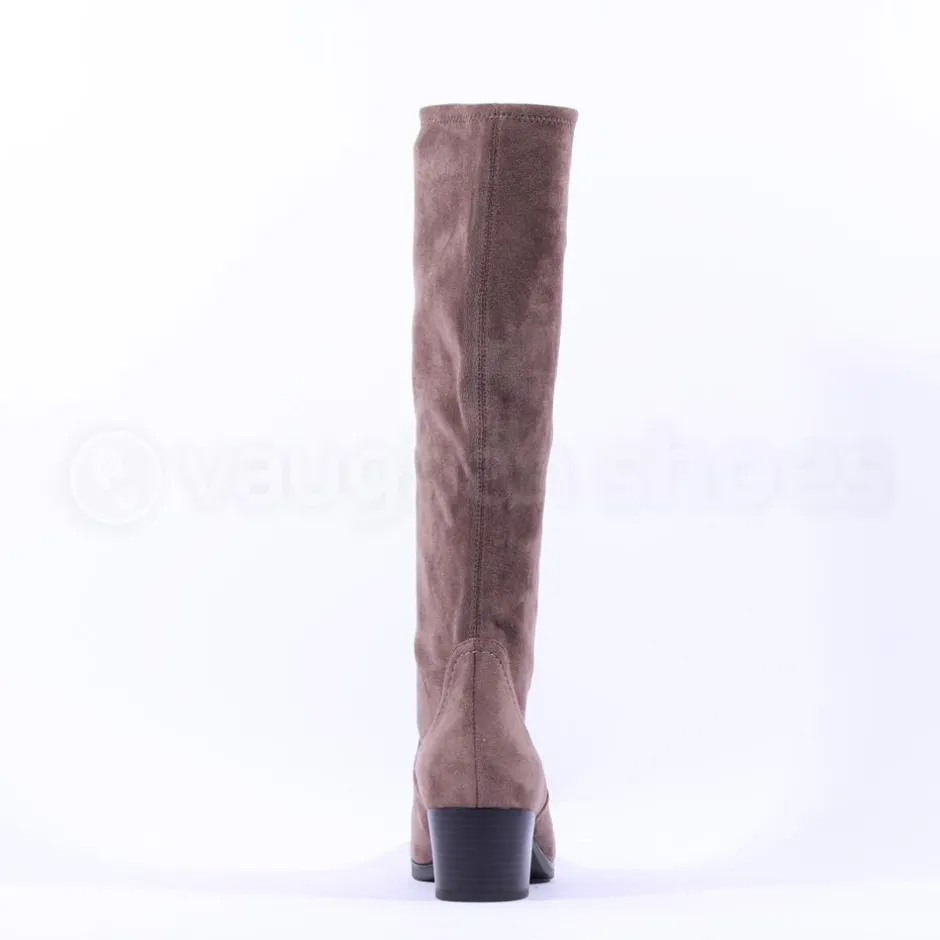 Women Caprice Kania Pullon Blockheel Long Boot - Cafe Stretch