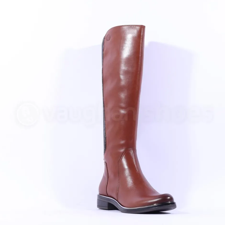 Women Caprice Kania Stretch Calf Long Boot - Cognac Leather