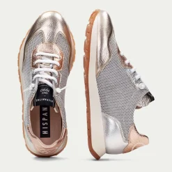 Women Hispanitas Kansas Laced Mesh Trainer - Metallic Combi