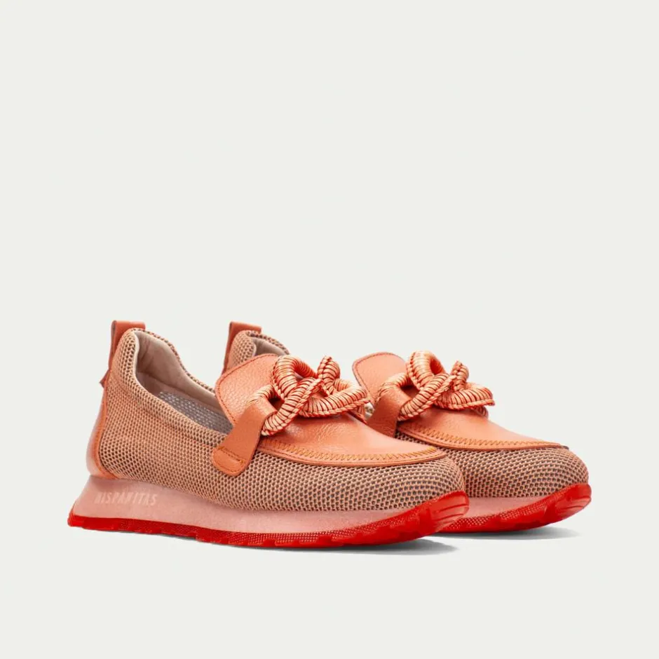 Women Hispanitas Kansas Sporty Link Wedge - Coral Combi