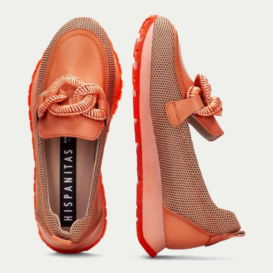 Women Hispanitas Kansas Sporty Link Wedge - Coral Combi