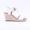 Women Gabor Karen Espadrille Wedge Sandal - White Leather