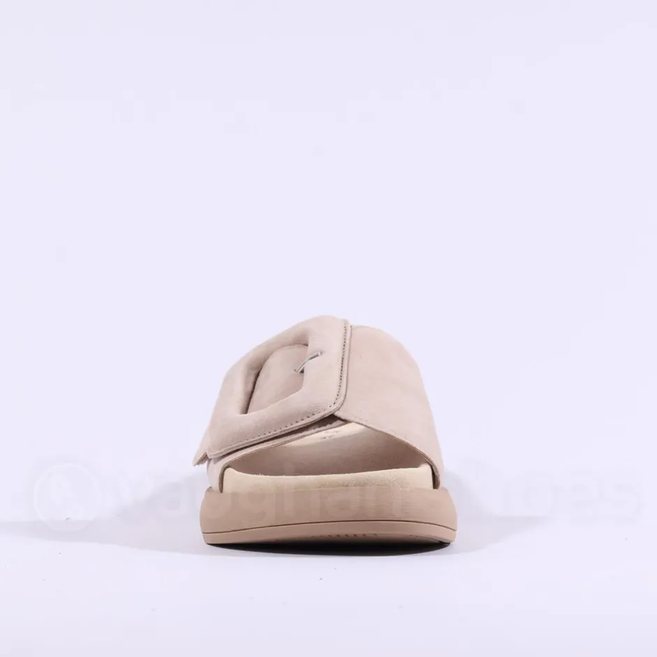 Women Gabor Kay Large Buckle Mule - Beige Suede