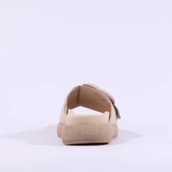 Women Gabor Kay Large Buckle Mule - Beige Suede