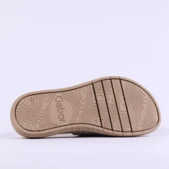 Women Gabor Kay Large Buckle Mule - Beige Suede
