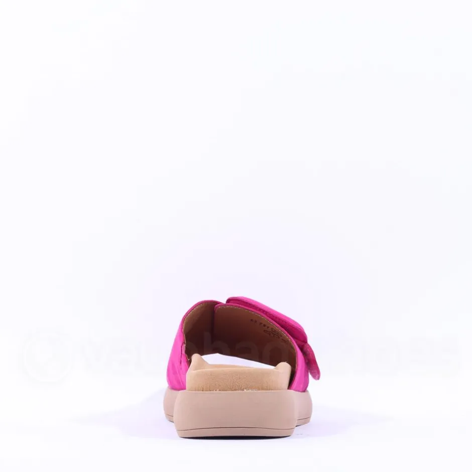 Women Gabor Kay Large Buckle Mule - Pink Suede