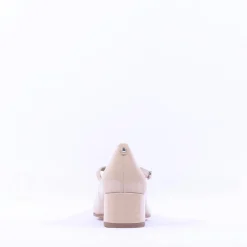 Women Tamaris Keala Block Heel Mary Jane Court - Beige Patent
