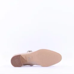 Women Tamaris Keala Block Heel Mary Jane Court - Beige Patent