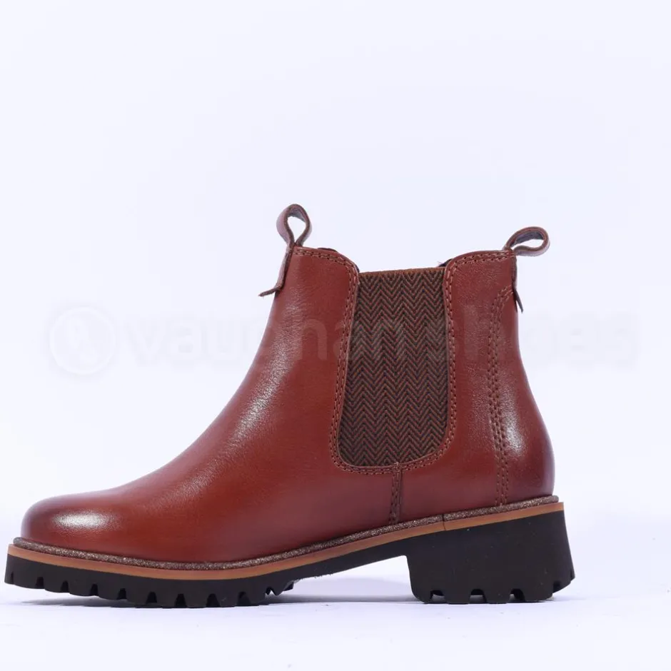 Women Ara Kent Pull On Chelsea Boot - Cognac Leather