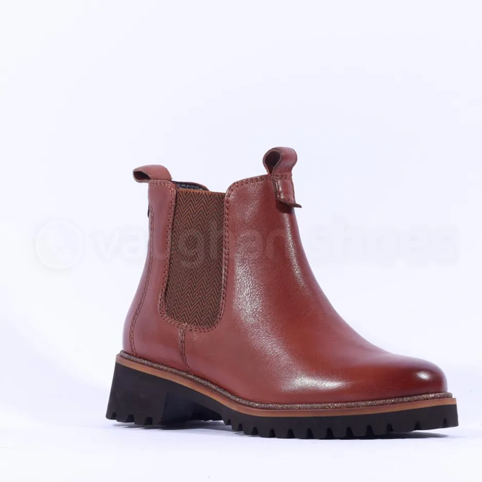 Women Ara Kent Pull On Chelsea Boot - Cognac Leather