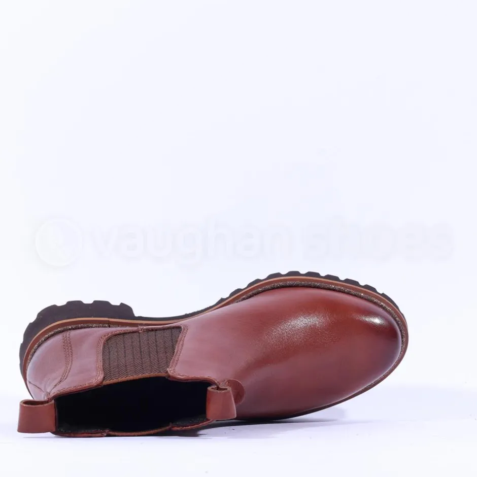 Women Ara Kent Pull On Chelsea Boot - Cognac Leather