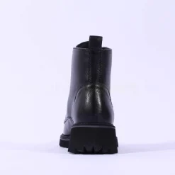 Women Ara Kent Side Zip Lace Ankle Boot - Black Lea