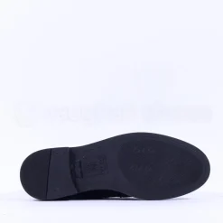 Women Ara Kent Slip On Flat Link Loafer - Black Patent