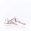 Women Gabor Keystone Platform Lace Trainer - Metallic Leather