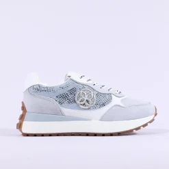 Women Tommy Bowe Ladies Kirshe Waffle Trainer - Blue Metallic