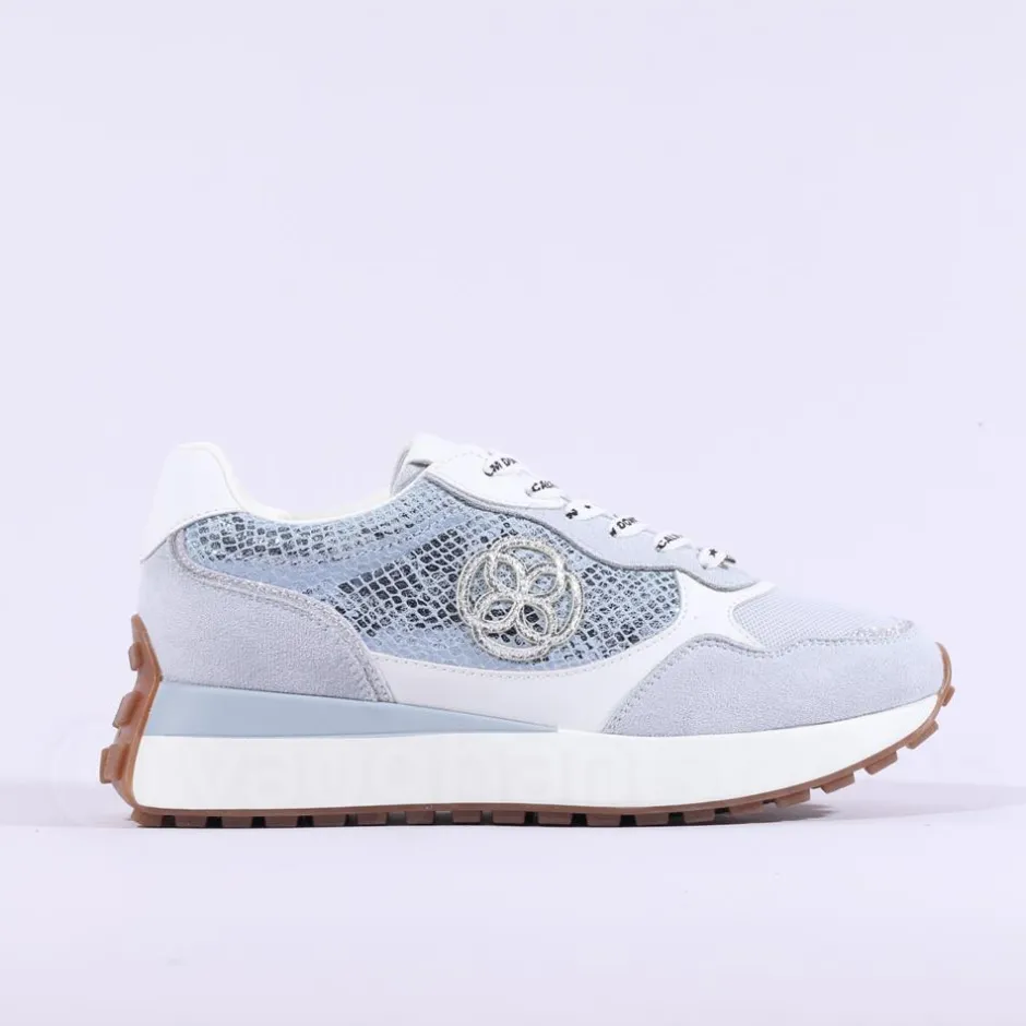 Women Tommy Bowe Ladies Kirshe Waffle Trainer - Blue Metallic