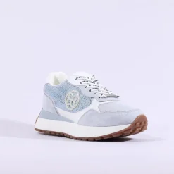 Women Tommy Bowe Ladies Kirshe Waffle Trainer - Blue Metallic