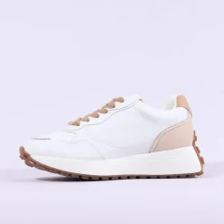 Women Tommy Bowe Ladies Kirshe Waffle Trainer - White Beige