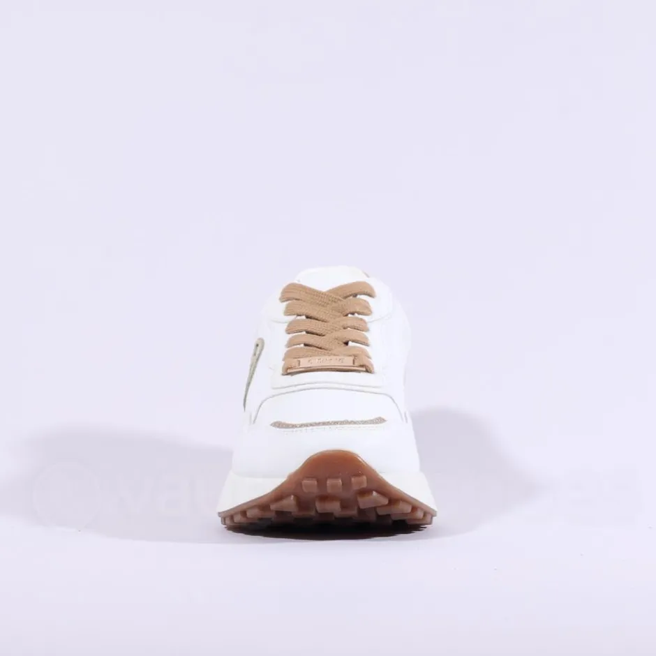 Women Tommy Bowe Ladies Kirshe Waffle Trainer - White Beige
