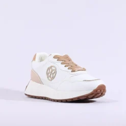Women Tommy Bowe Ladies Kirshe Waffle Trainer - White Beige